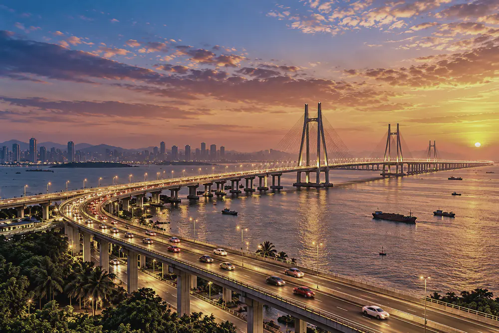 Atal Setu sea bridge connecting Mumbai and Navi Mumbai